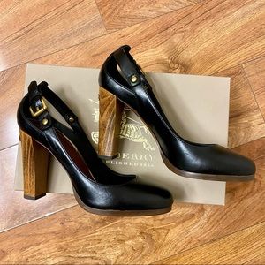 Original Burberry size 37.5 EUR wooden heel shoes
